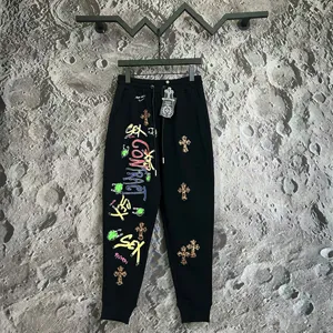 Chrome Hearts クロス グラフィティ カジュアル スウェットパンツ ブラック（Chrome Hearts 95）
