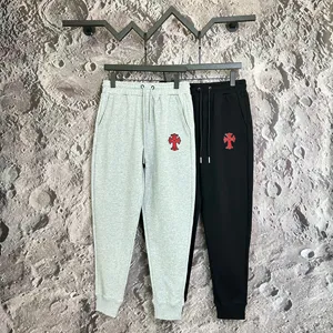 Chrome Hearts クロスロゴ カジュアル スウェットパンツ ブラック＆グレー 2色（Chrome Hearts 89）