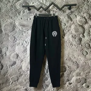 Chrome Hearts ホースシューロゴ 伸縮性 カジュアル スウェットパンツ ブラック（Chrome Hearts 88）