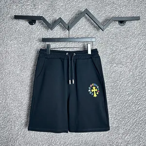 Chrome Hearts クロスプリント ロゴ カジュアル スポーツショーツ ブラック（Chrome Hearts 75）