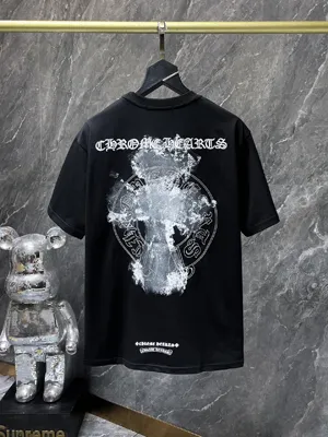 Chrome Hearts 25SS 3Dサンスクリット刺繍クロス半袖 ブラック（Chrome Hearts 168）