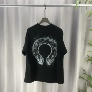 Chrome Hearts 2025ss 春夏の新作 300g双糸 ピュアコットン ユニセックス 半袖Tシャツ ブラック（Chrome Hearts 59）