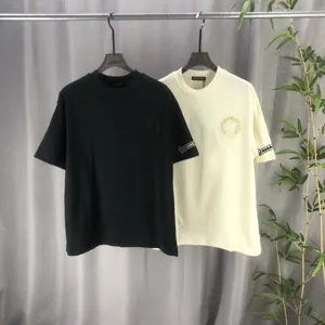 Chrome Hearts 2025ss 春夏の新作 300g双糸 ピュアコットン ユニセックス 半袖Tシャツ ブラック＆イエロー（Chrome Hearts 56）