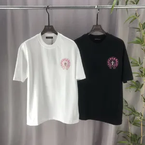 Chrome Hearts 2025ss 春夏の新作 300g双糸 ピュアコットン ユニセックス 半袖Tシャツ ブラック＆ホワイト（Chrome Hearts 55?）