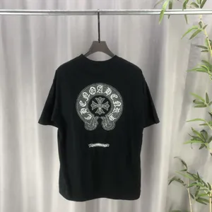 Chrome Hearts 2025ss 春夏の新作 300g双糸 ピュアコットン ユニセックス 半袖Tシャツ ブラック（Chrome Hearts 48）