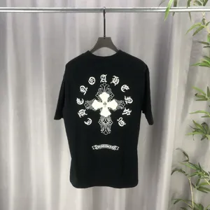 Chrome Hearts 2025ss 春夏の新作 300g双糸 ピュアコットン ユニセックス 半袖Tシャツ ブラック（Chrome Hearts 45）