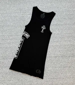 新モデル入荷しました！Chrome Heart 新作 Tライン サンスクリットプリント ベストドレス ホワイト&ブラック（Chrome Hearts 7）