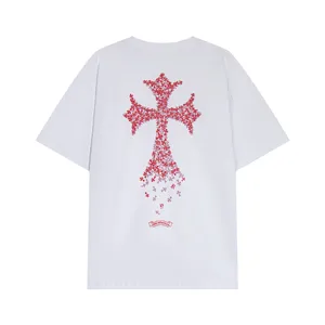 Chrome Heart グラデーションクロスロゴプリントTシャツ ホワイト（Chrome Hearts 33）