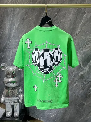 Chrome Hearts 25ss Matty Boy メッシュ グラフィティ 半袖Tシャツ グリーン（Chrome Hearts 163）