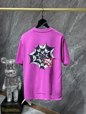 Chrome Hearts 25ss Mattyboy グラフィティ スパイダーウェブ 半袖Tシャツ パープル（Chrome Hearts 152）