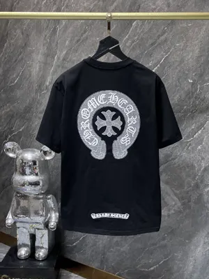 Chrome Hearts 25ss Chrome M 刺繍クロス ホースシュー 半袖Tシャツ ブラック（Chrome Hearts 140）