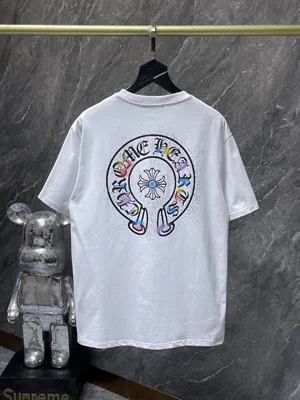 Chrome Hearts 25SS ホースシュークロス サンスクリット ショートスリーブTシャツ ホワイト（Chrome Hearts 135）