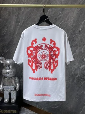 Chrome Hearts 25SS ダークホースシュークロス 3D シリコン ショートスリーブTシャツ ホワイト（Chrome Hearts 123）