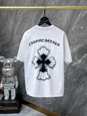 Chrome Hearts 25ss クローム刺繍 サンスクリットクロス プリント 半袖Tシャツ ホワイト（Chrome Hearts 119）