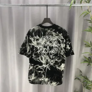 Chrome Hearts 2025ss 春夏の新作 300g双糸 ピュアコットン ユニセックス 半袖Tシャツ ブラック（Chrome Hearts 63）