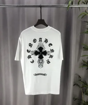 Chrome Hearts 2025ss 春夏の新作 300g双糸 ピュアコットン ユニセックス 半袖Tシャツ ホワイト（Chrome Hearts 61）