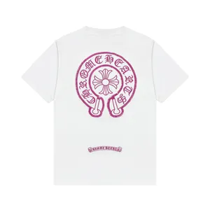 Chrome Hearts 25ss 新作 刺繍入り ホースシュープリント 半袖Tシャツ ホワイト（Chrome Hearts 210）