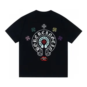 Chrome Hearts 2025ss 春夏新作 300g双糸 純綿 半袖Tシャツ 男女兼用 ブラック＆ホワイト 2色（Chrome Hearts 230）