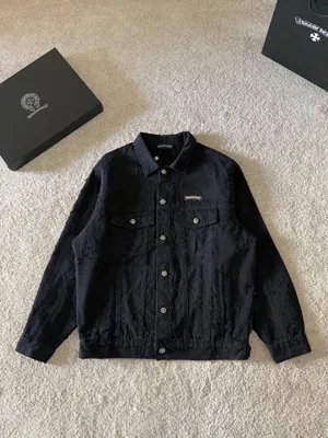Chrome Hearts 25ss 新作 ジャカード フルプリント 立体パッチワークロゴ ジャケット ユニセックス ブラック（Chrome Hearts 229）