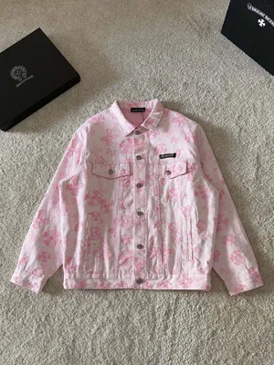 Chrome Hearts 25ss 新作 ジャカード フルプリント 立体パッチワークロゴ ジャケット ユニセックス ピンク（Chrome Hearts 228）
