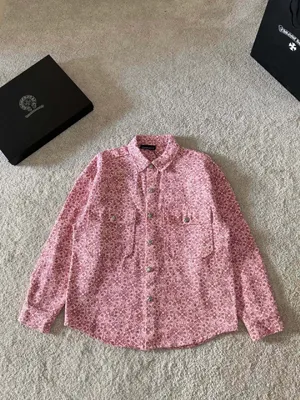 Chrome Hearts 25ss 新作 ジャカード フルプリント レターロゴ デニムジャケット ユニセックス ピンク（Chrome Hearts 226?）