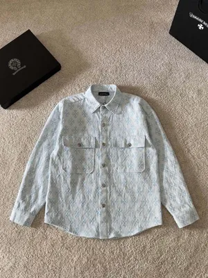 Chrome Hearts 25ss 新作 ジャカード フルプリント レターロゴ ジャケット ユニセックス ブルー（Chrome Hearts 222）