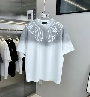Chrome Hearts 2025ss 春夏新作 ホースシュープリント ピュアコットン グラデーション 半袖Tシャツ ユニセックス ホワイト （Chrome Hearts 231）