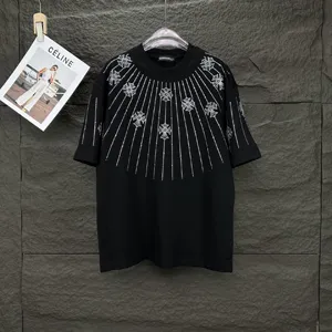 Chrome Hearts 25ss 新作 ダイヤモンドロゴ カップル 半袖Tシャツ ブラック（Chrome Hearts 216）
