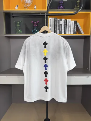 Chrome Hearts 25ss 春夏新作 クロスパッチ ウォッシュド スプレー 半袖Tシャツ ホワイト（Chrome Hearts 234）