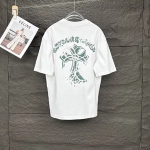 Chrome Hearts 25ss 新作 クロス サンスクリット カップル 半袖Tシャツ ホワイト（Chrome Hearts 221）