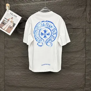 Chrome Hearts 25ss 新作 ホースシュープリント ロゴ カップル 半袖Tシャツ ホワイト（Chrome Hearts 219）