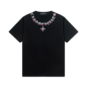 Chrome Hearts 25ss 新作 刺繍ロゴレター 半袖Tシャツ ブラック（Chrome Hearts 215）