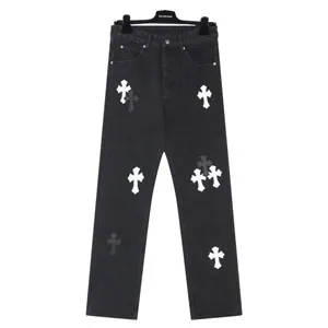 Chrome Hearts Logo Cross Denim Pants クロムハーツ ロゴ クロス デニムパンツ ブラック（Chrome Hearts 355）