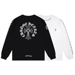 Chrome Hearts Cross L/S Tee クロームハーツ クロス L/S Tシャツ ブラック&ホワイト（Chrome Hearts 402）