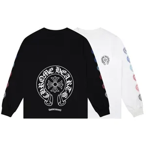 Chrome Hearts Multicolor Horse Shoe L/S Tee クロムハーツ マルチカラー ホースシュー L/S Tシャツ ブラック&ホワイト（Chrome Hearts 401）