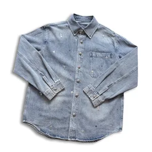 Chrome Heart Silver Design Denim Shirts クロムハーツ シルバーデザイン デニムシャツ（Chrome Hearts 390）