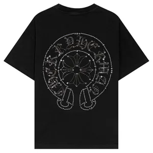 Chrome Hearts silver beads Horseshoe Tee Black クロムハーツ シルバービーズ ホースシュー Tシャツ ブラック（Chrome Hearts 494）