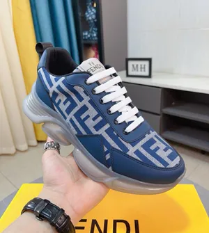 フェンディ フローシリーズ スニーカー ブルーグレー FFジャカードスニーカー（FENDI 165）