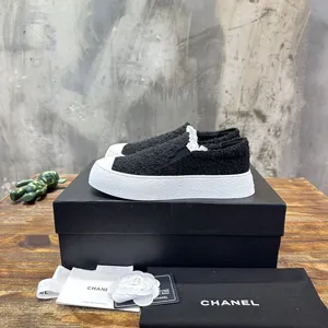 CHANEL シャネル 24SS 新作 ブラック ツイード スリッポン ローファー (G45559)