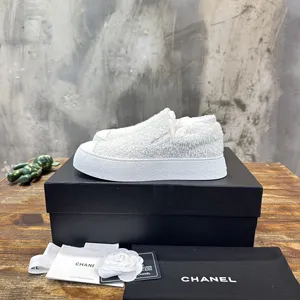 CHANEL シャネル 24SS 新作 ホワイト ツイード スリッポン ローファー (G45559 B15740 NV488)