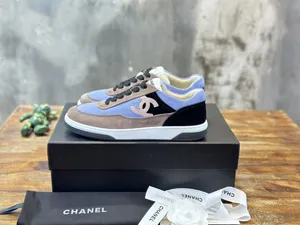 CHANEL シャネル 24P スエード マルチカラーパネル カジュアル スケートシューズ パープル（CHANEL 71）