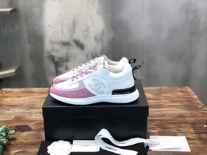 CHANEL シャネル 22SS ピンク×ホワイト ウォータープルーフ カジュアルスニーカー (G38800)