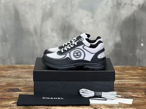 CHANEL シャネル 24年春夏 ブラック＆ホワイト メッシュ ローカット カジュアル スニーカー (G30358)