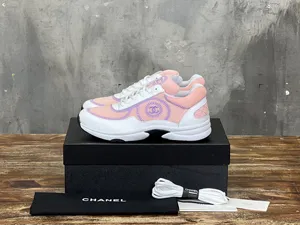 CHANEL シャネル 24年春夏 ピンク メッシュ ローカット カジュアル スニーカー (G30358)