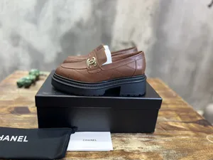 CHANEL シャネル 25SS 春夏新作 ブラウン カーフスキン プラットフォーム ローファー (G45074-B13329-NP526)