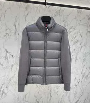 Moncler 2024/25年秋冬 ダウン混紡フード付きカーディガン グレー (J20919B00032M1131999)