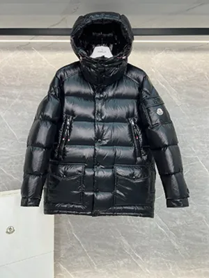 モンクレール キアブレセ クラシック カップルスタイル ブラック ミドル丈 ダウンジャケット (J20911A001625963V)