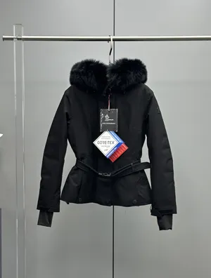モンクレール ラプランス GORE-TEX スキーコレクション ブラック レディース フード付きスキージャケット (K20981A00024597MO)