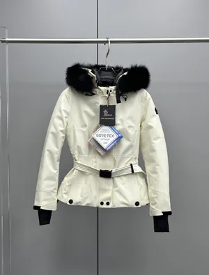 モンクレール ラプランス GORE-TEX スキーコレクション オフホワイト レディース フーデッド スキージャケット (K20981A00024597MO)