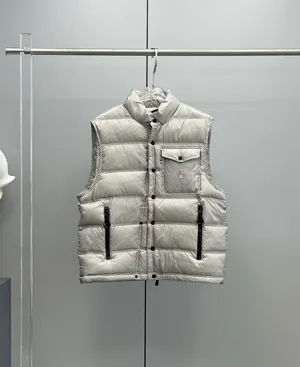 モンクレール ナントゥ スキーコレクション メンズ スタンドカラー ダウンベスト ストーングレー (K10971A00021597X6)